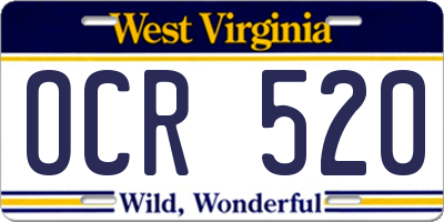 WV license plate OCR520