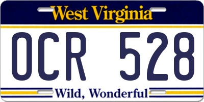 WV license plate OCR528