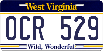 WV license plate OCR529