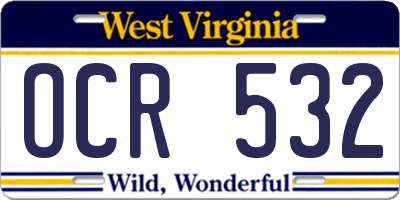 WV license plate OCR532