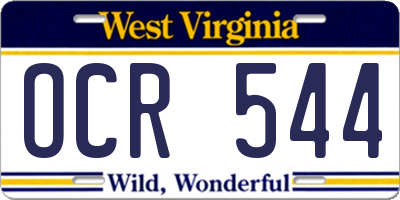 WV license plate OCR544