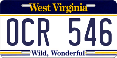 WV license plate OCR546