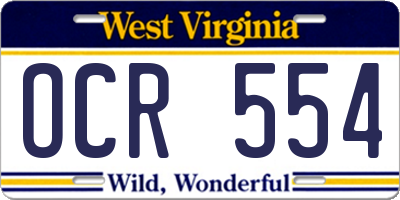 WV license plate OCR554