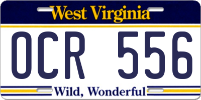 WV license plate OCR556