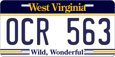WV license plate OCR563