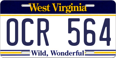 WV license plate OCR564