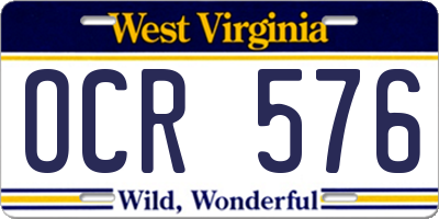 WV license plate OCR576