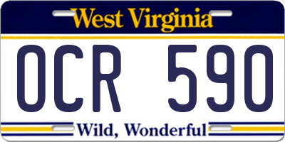 WV license plate OCR590