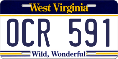WV license plate OCR591