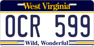 WV license plate OCR599