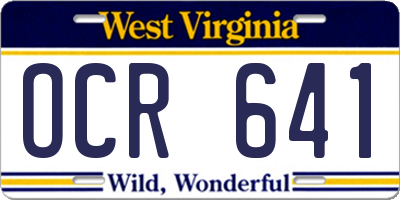 WV license plate OCR641