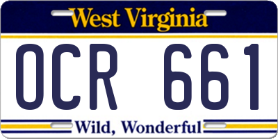 WV license plate OCR661