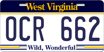 WV license plate OCR662