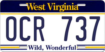 WV license plate OCR737
