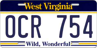 WV license plate OCR754