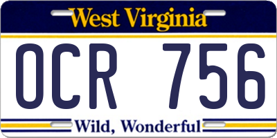 WV license plate OCR756