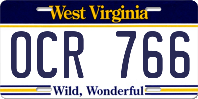 WV license plate OCR766