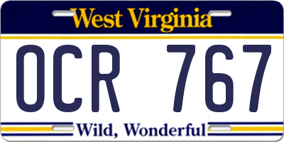 WV license plate OCR767