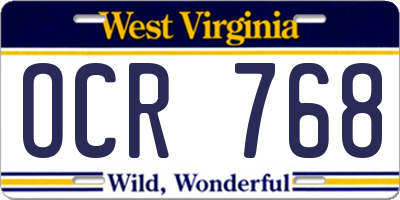 WV license plate OCR768