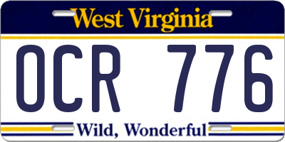 WV license plate OCR776