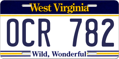 WV license plate OCR782