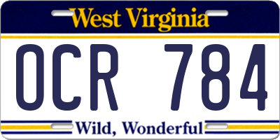 WV license plate OCR784