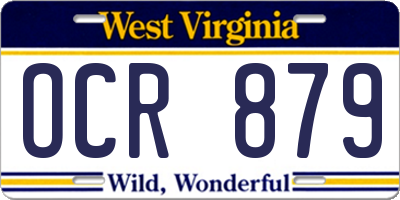 WV license plate OCR879