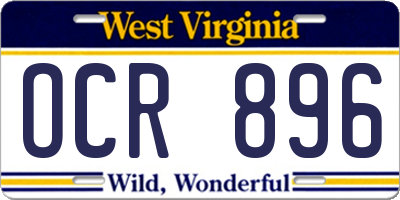 WV license plate OCR896