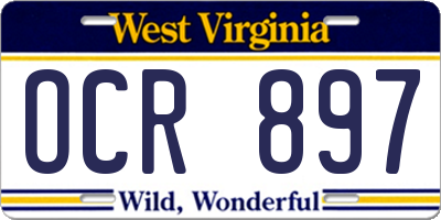 WV license plate OCR897