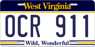 WV license plate OCR911