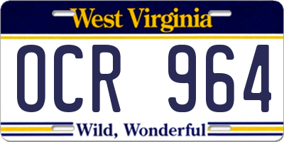 WV license plate OCR964