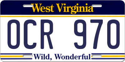 WV license plate OCR970