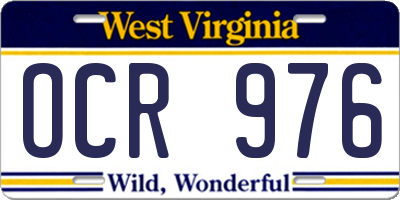 WV license plate OCR976