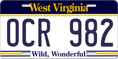 WV license plate OCR982