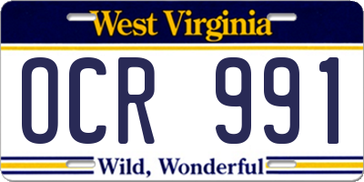 WV license plate OCR991