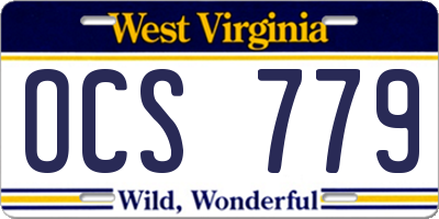 WV license plate OCS779