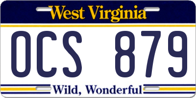WV license plate OCS879