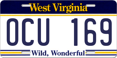 WV license plate OCU169