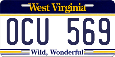 WV license plate OCU569