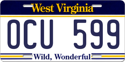 WV license plate OCU599