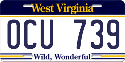 WV license plate OCU739