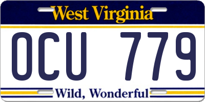 WV license plate OCU779