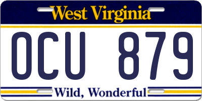 WV license plate OCU879