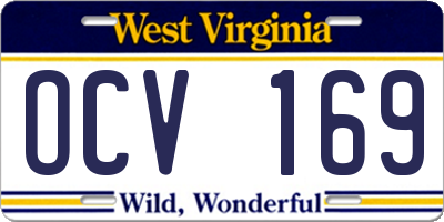 WV license plate OCV169