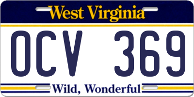 WV license plate OCV369