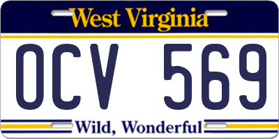WV license plate OCV569