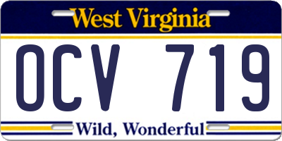WV license plate OCV719