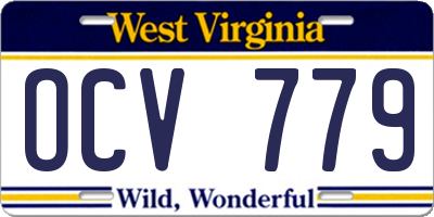 WV license plate OCV779