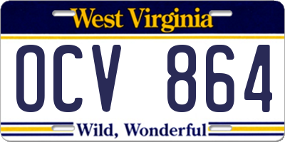 WV license plate OCV864