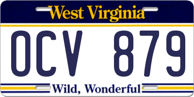 WV license plate OCV879